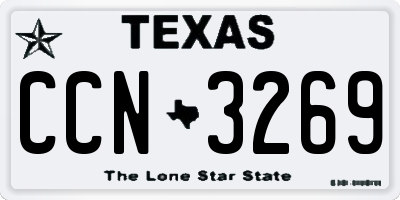 TX license plate CCN3269