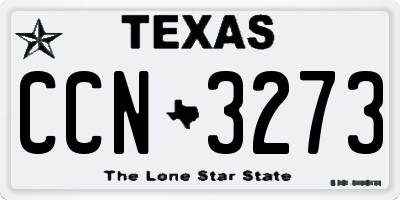 TX license plate CCN3273