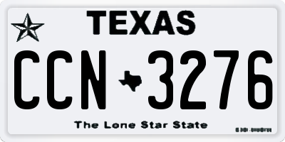 TX license plate CCN3276