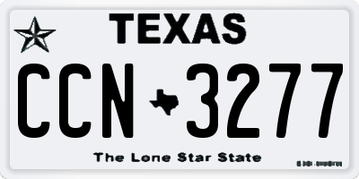 TX license plate CCN3277