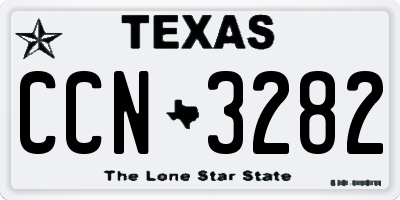 TX license plate CCN3282
