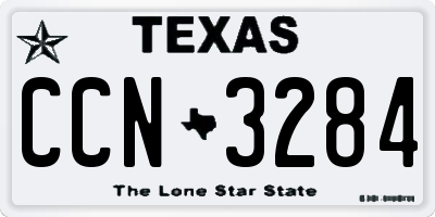TX license plate CCN3284