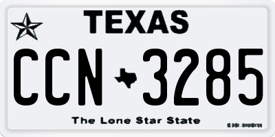 TX license plate CCN3285