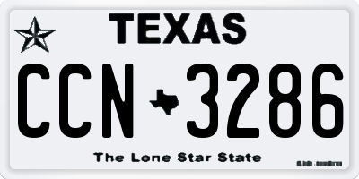 TX license plate CCN3286