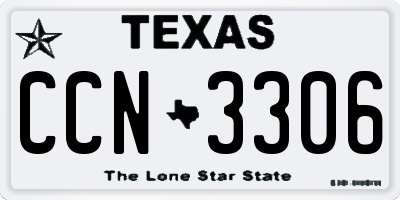 TX license plate CCN3306