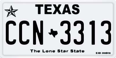 TX license plate CCN3313