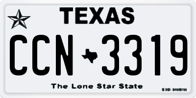 TX license plate CCN3319