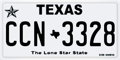 TX license plate CCN3328