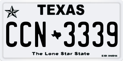 TX license plate CCN3339