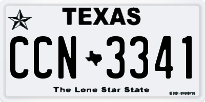 TX license plate CCN3341