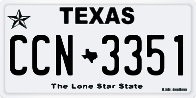 TX license plate CCN3351