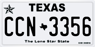 TX license plate CCN3356