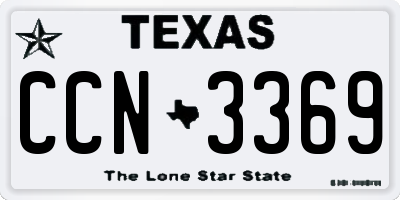 TX license plate CCN3369