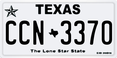 TX license plate CCN3370