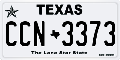 TX license plate CCN3373