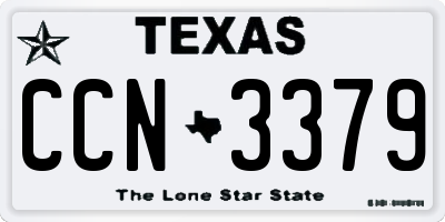 TX license plate CCN3379