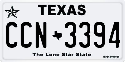 TX license plate CCN3394