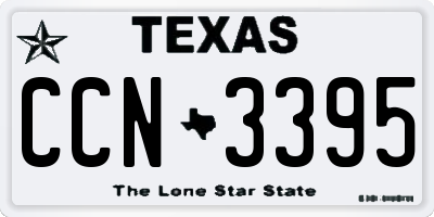 TX license plate CCN3395