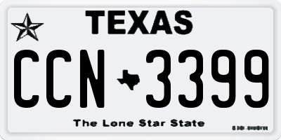 TX license plate CCN3399