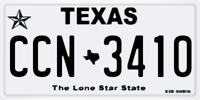 TX license plate CCN3410