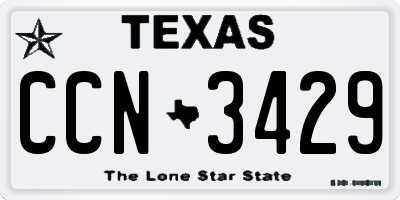 TX license plate CCN3429