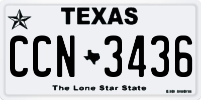 TX license plate CCN3436