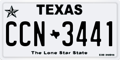TX license plate CCN3441