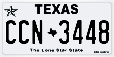 TX license plate CCN3448