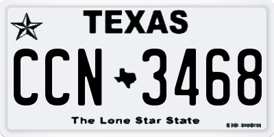 TX license plate CCN3468