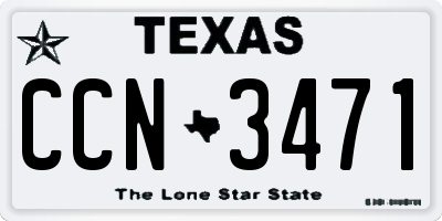 TX license plate CCN3471