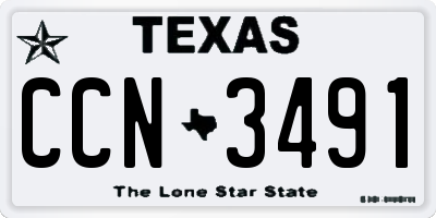 TX license plate CCN3491