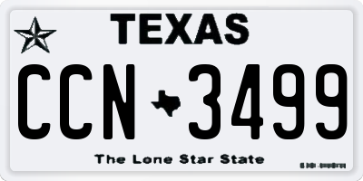 TX license plate CCN3499