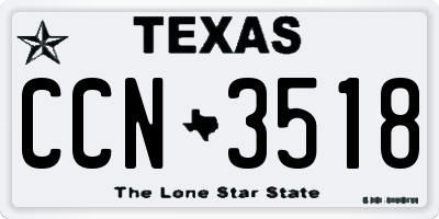 TX license plate CCN3518