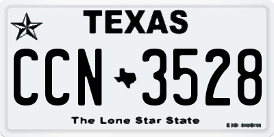 TX license plate CCN3528