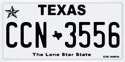 TX license plate CCN3556