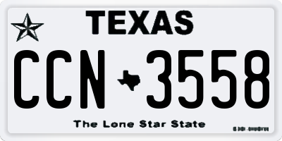 TX license plate CCN3558