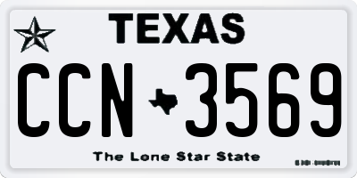 TX license plate CCN3569