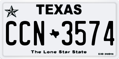 TX license plate CCN3574