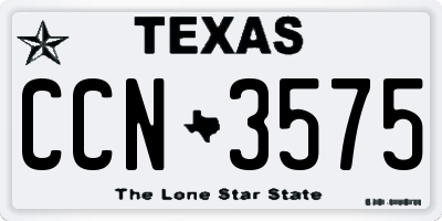TX license plate CCN3575