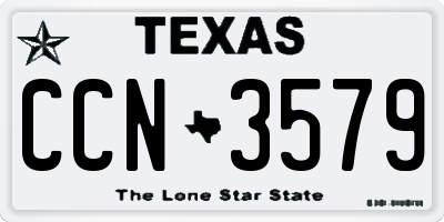 TX license plate CCN3579