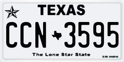 TX license plate CCN3595
