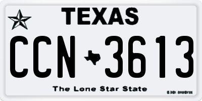 TX license plate CCN3613