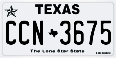 TX license plate CCN3675