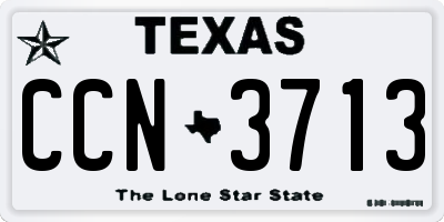 TX license plate CCN3713