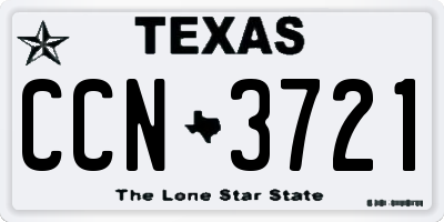 TX license plate CCN3721