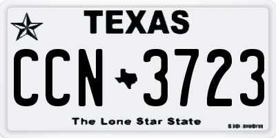 TX license plate CCN3723