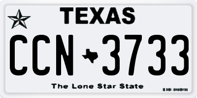 TX license plate CCN3733