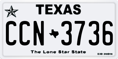 TX license plate CCN3736