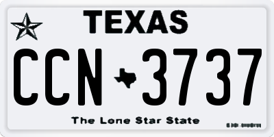 TX license plate CCN3737