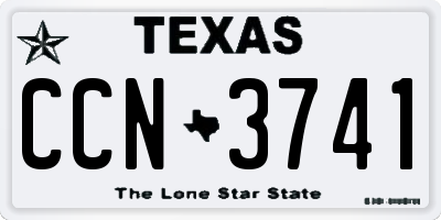 TX license plate CCN3741